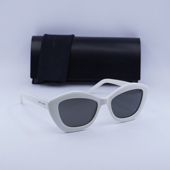 Final Price! Saint Laurent SL68 004 Ivory/Grey Sunglasses - Picture 1 of 11